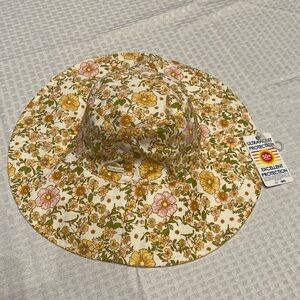 Milly Mook orange girls wide brim Lori sun hat